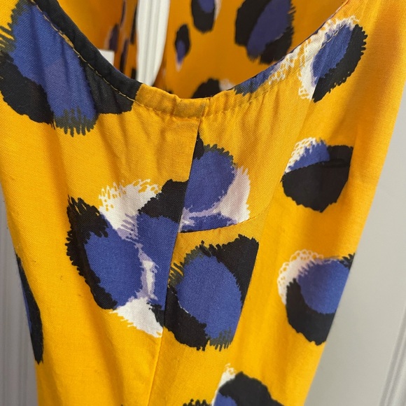 Topshop Yellow and Blue Leopard Print Dress - Picture 5 of 6